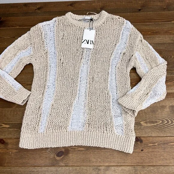 ZARA COMBINATION KNIT SWEATER 0021/007‎ Size Small NWT - Picture 6 of 7